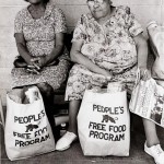 Two women showing their participation in the program that FBI founder/director J. Edgar Hoover said made the Black Panther Party "the greatest threat to the internal security of the country."