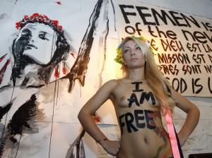 Ukrainian Activist Inna Shevchenko in Paris September 18, 2012. [Photo Credit: REUTERS/Jacky Naegelen]