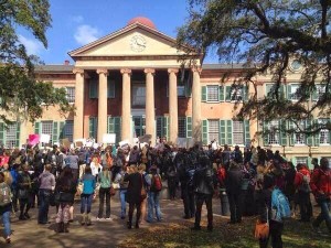 Protests at the College of Charleston.  From Professor Alison Piepmeier's blog: http://alisonpiepmeier.blogspot.com/.