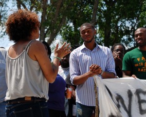 Dream Defenders and protestors in Sanford, FL after Trayvon Martin was Killed.