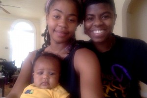 Savannah Shange with her partner Kenshata  and their child Harriet Source: courtesy of the author