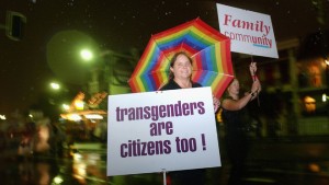 SYDNEY, AUSTRALIA - MARCH 6:  Participants march for the rights of Transgenders during the Sydney Gay and Lesbian Mardi Gras in Sydney on March 6, 2004  Sydney, Australia. (Photo by Jon Buckle/Getty Images)